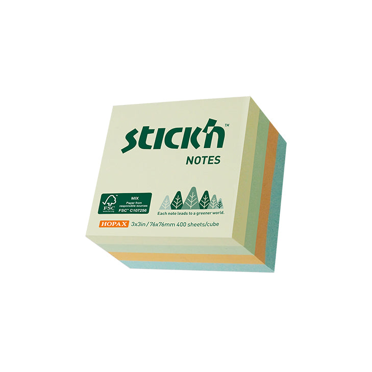 Selvklæbende blok stick'n 76x76mm
