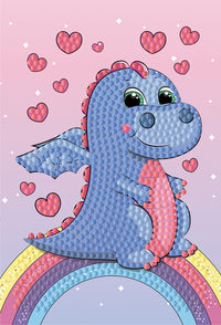 Diamond art Dino baby 10 x 15 cm