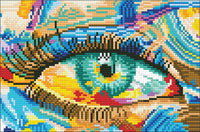 Diamond art Øje malet 20 x 30 cm