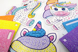 Mosaic Art Unicorn tema 4 stk.