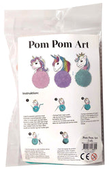 Pom Pom ART Unicorn m/horn 3 stk.