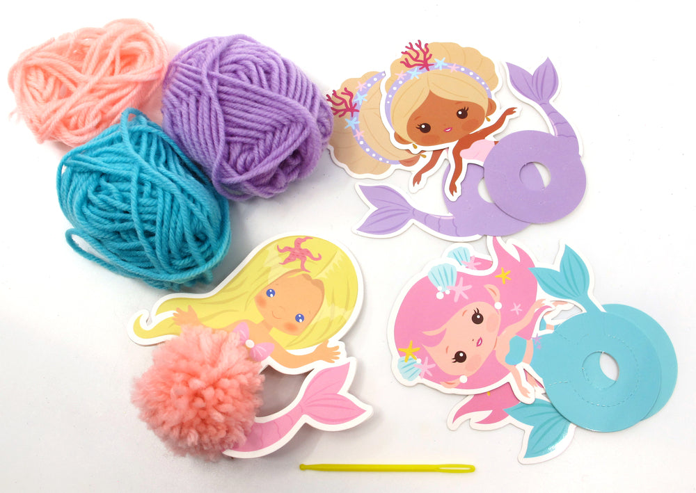 Pom Pom ART Havfrue M/hårpynt 3 stk.