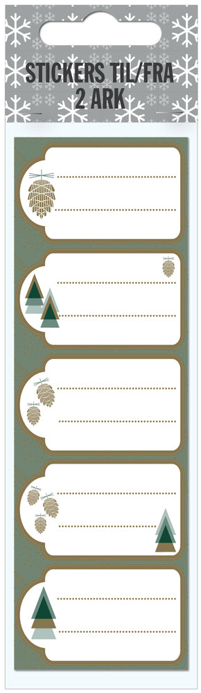 Stickers til/fra 2 ark 10 stk