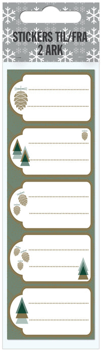 Stickers til/fra 2 ark 10 stk