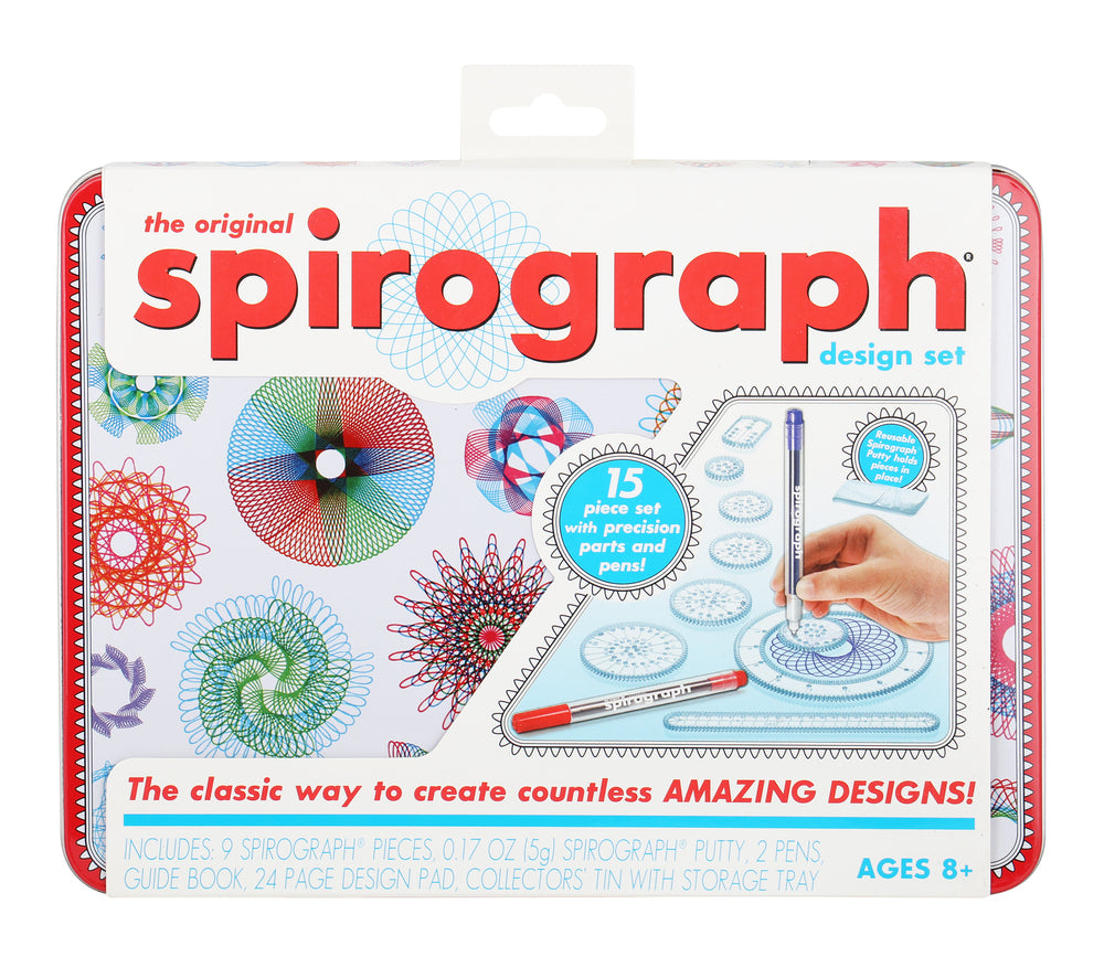 Spirograph sæt i metalæske