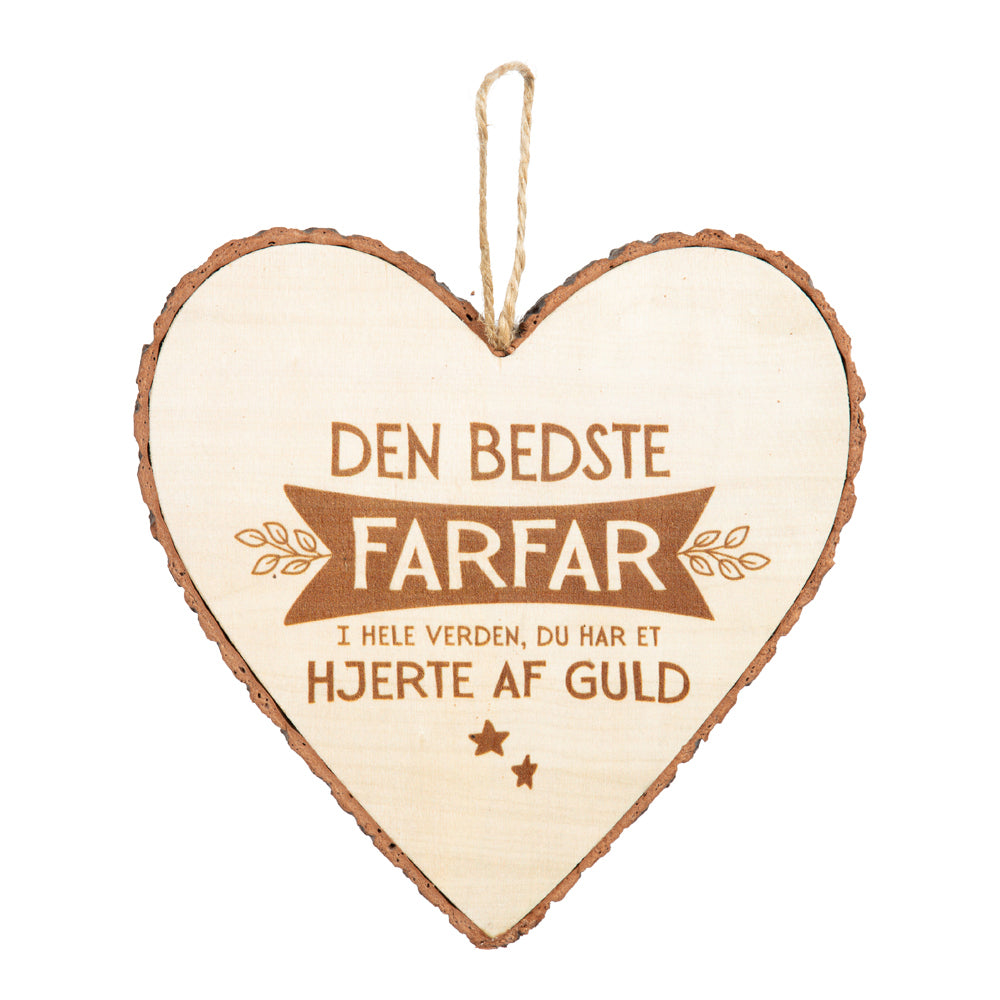 Træhjerte DEN BEDSTE FARFAR