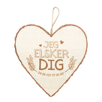Træhjerte JEG ELSKER DIG