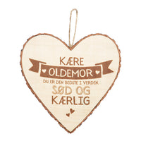 Træhjerte KÆRE OLDEMOR