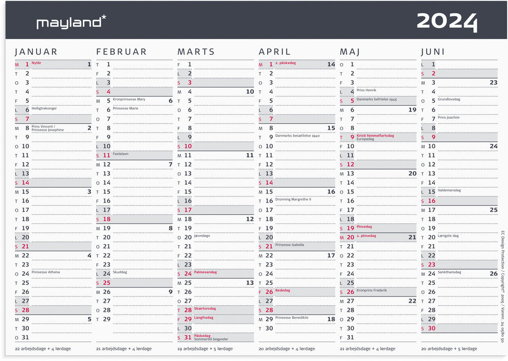 Kalender 2024 moderne A5