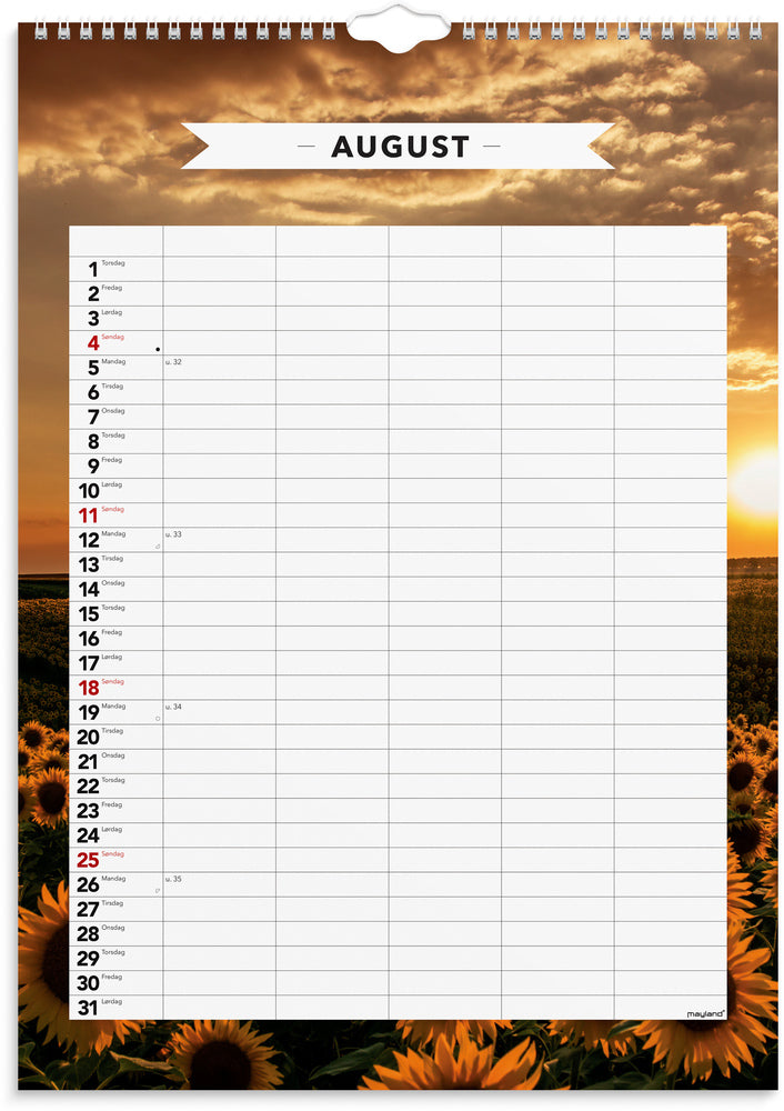 Kalender 2024 A3 5 personer