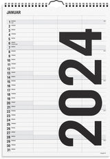 Kalender 2024 sort/hvid 2 kol