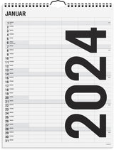 Kalender 2024 sort/hvid 5 kol