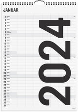 Kalender 2024 sort/hvid 7 kol