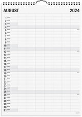 Kalender 2024 sort/hvid 7 kol
