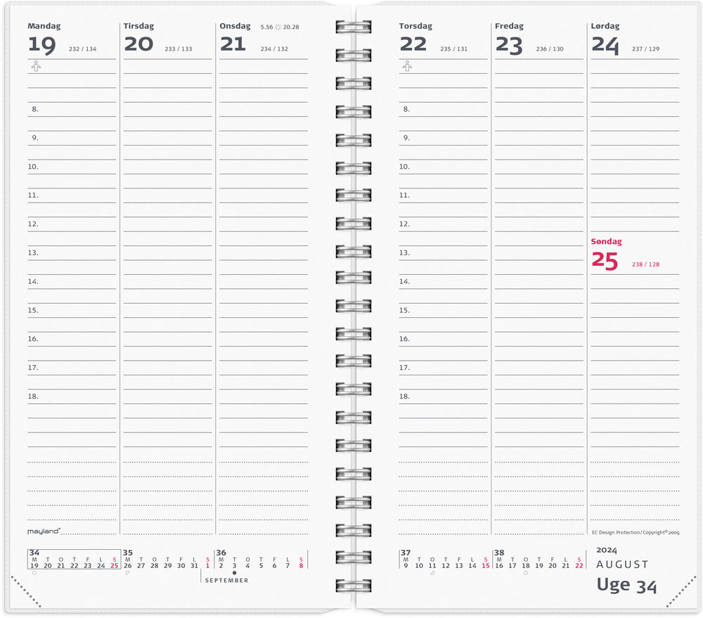 Week planner 2024 uge m/4 illu