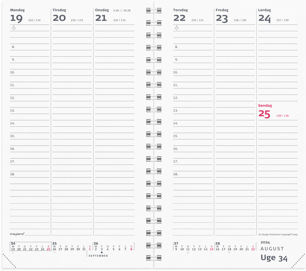 Week planner 2024 uge refill