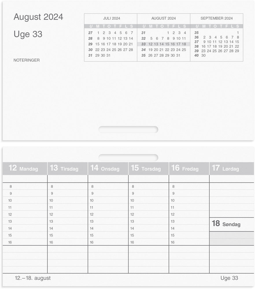 Kalender 2024 flip-a-week refill