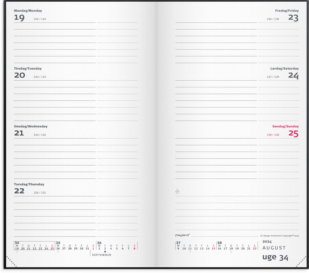 City week planner 2024 sort