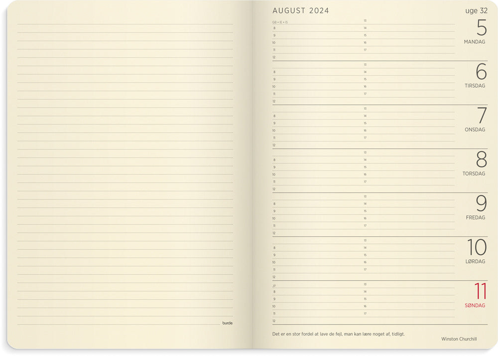 Kalender 2024 uge forma deluxe