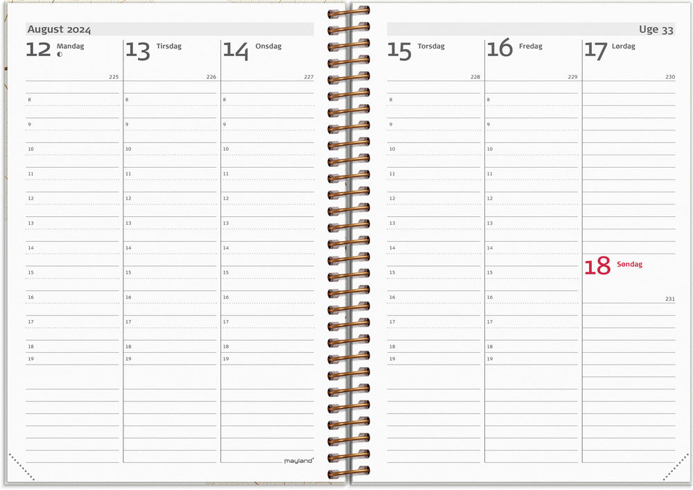 Kalender weekly 2024 uge A6