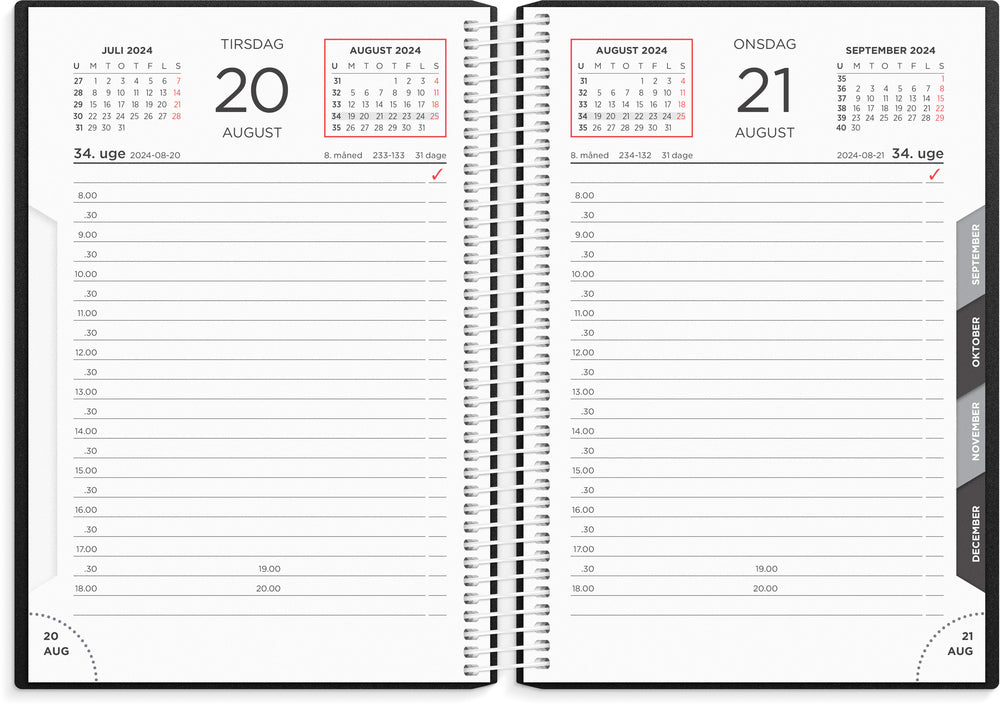 Kalender 2024 klassisk dag