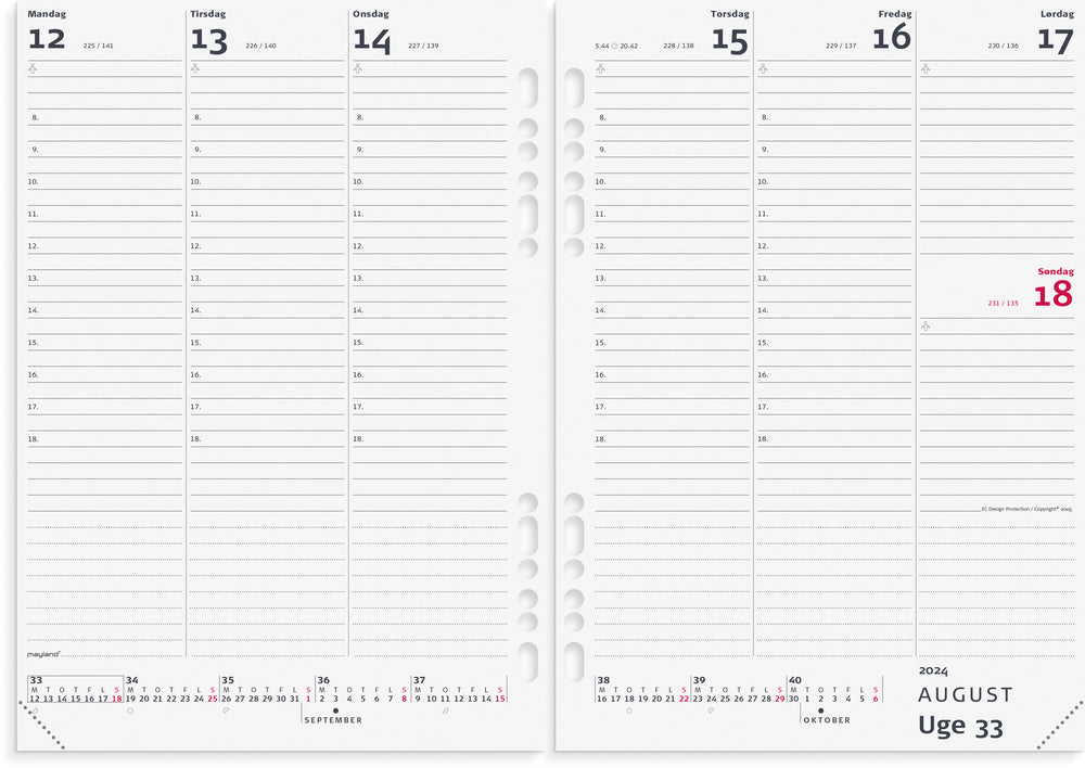 Kalender system 2024 uge A5