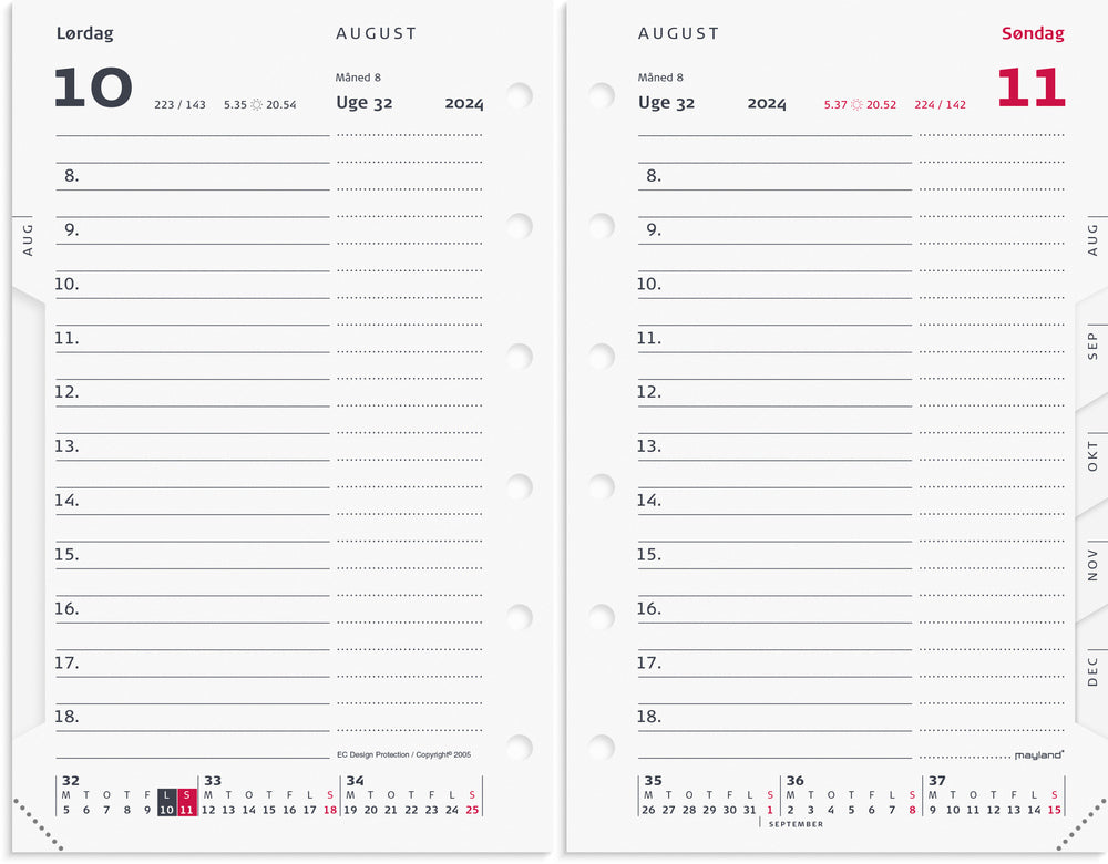Kalender mini 2024 dag refill