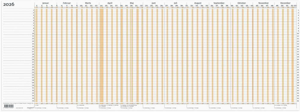 Mayland Projekt planner 2026 brun