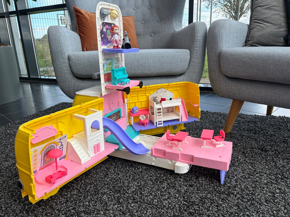 2 i 1 Skolebus og dukkehus