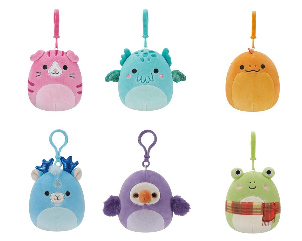 Squishmallows 9 cm med klips asst