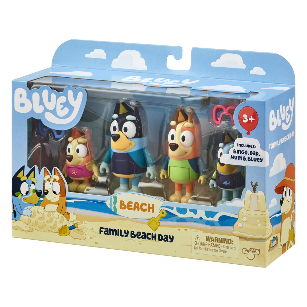 Bluey figurer 4-pak Beach asst
