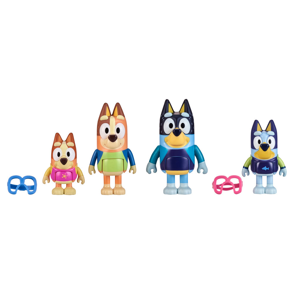 Bluey figurer 4-pak Beach asst