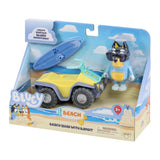 Bluey figur og køretøj Beach