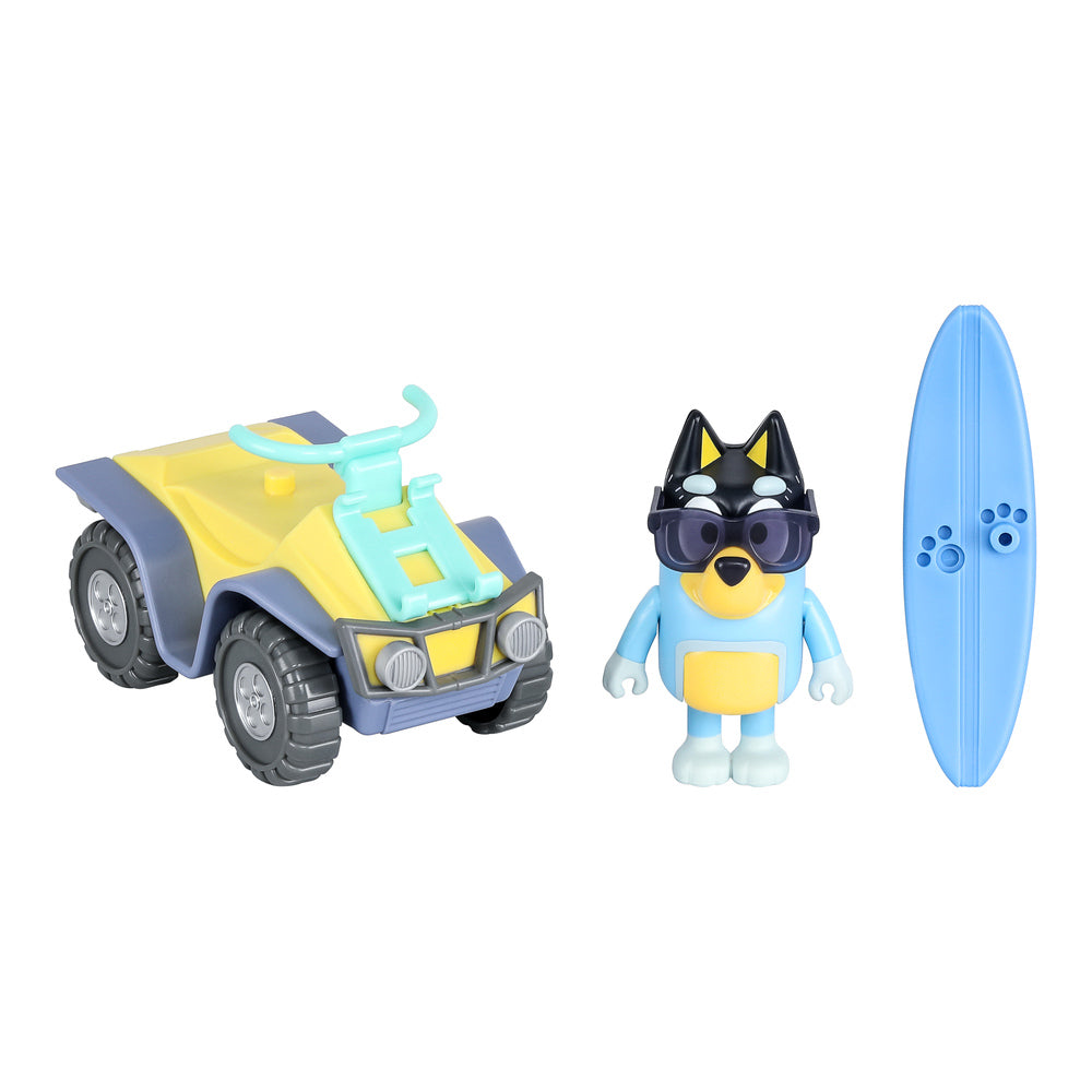 Bluey figur og køretøj Beach
