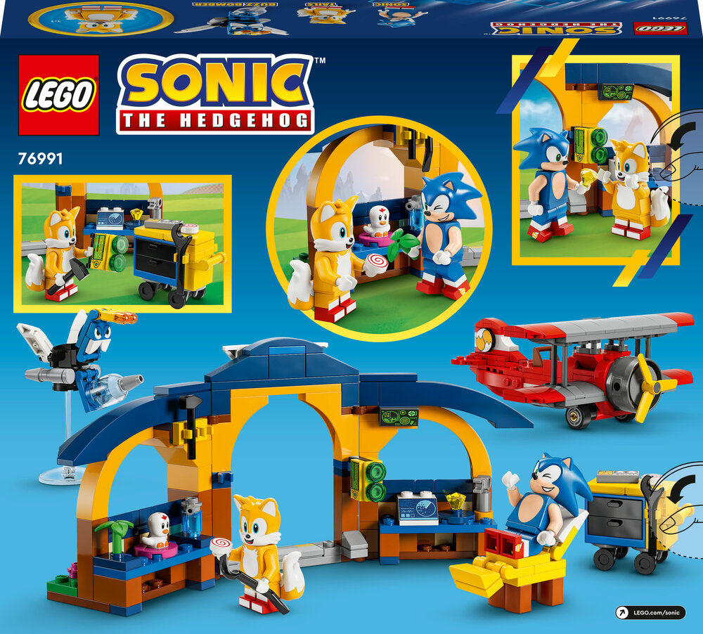 76991 LEGO Sonic Tails' Værksted og Tornado-Fly