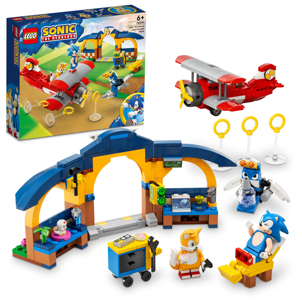 76991 LEGO Sonic Tails' Værksted og Tornado-Fly