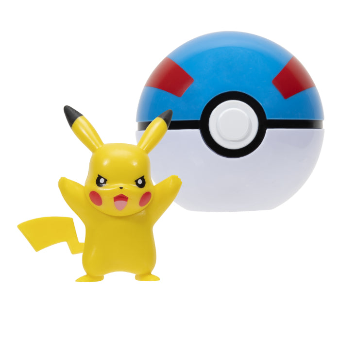 Pokémon clip n go pikachu and great ball