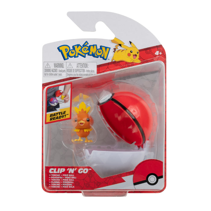 Pokémon clip n go torchic and poke ball