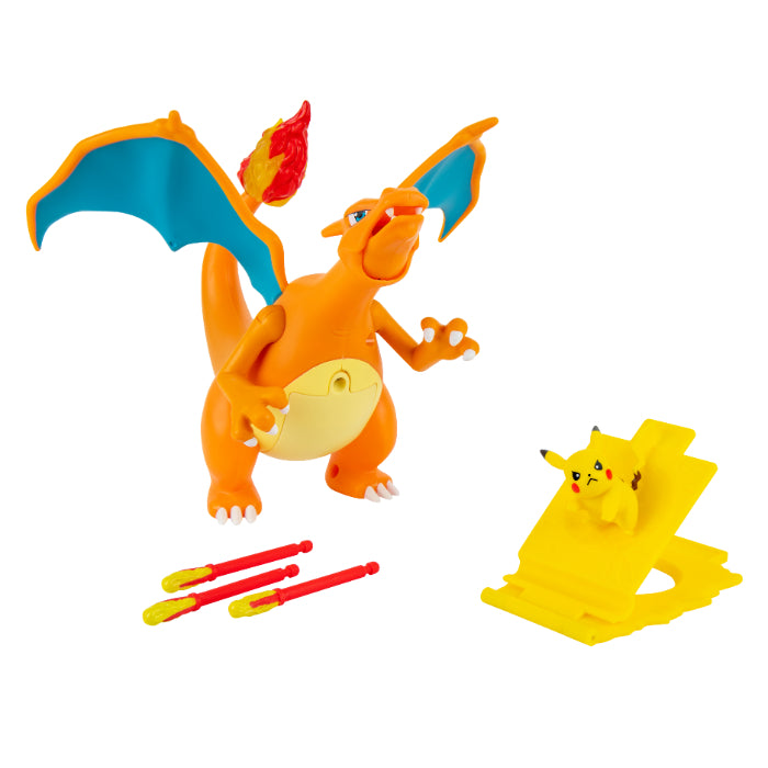 Pokémon interactive fire and fly charizard w. pikachu