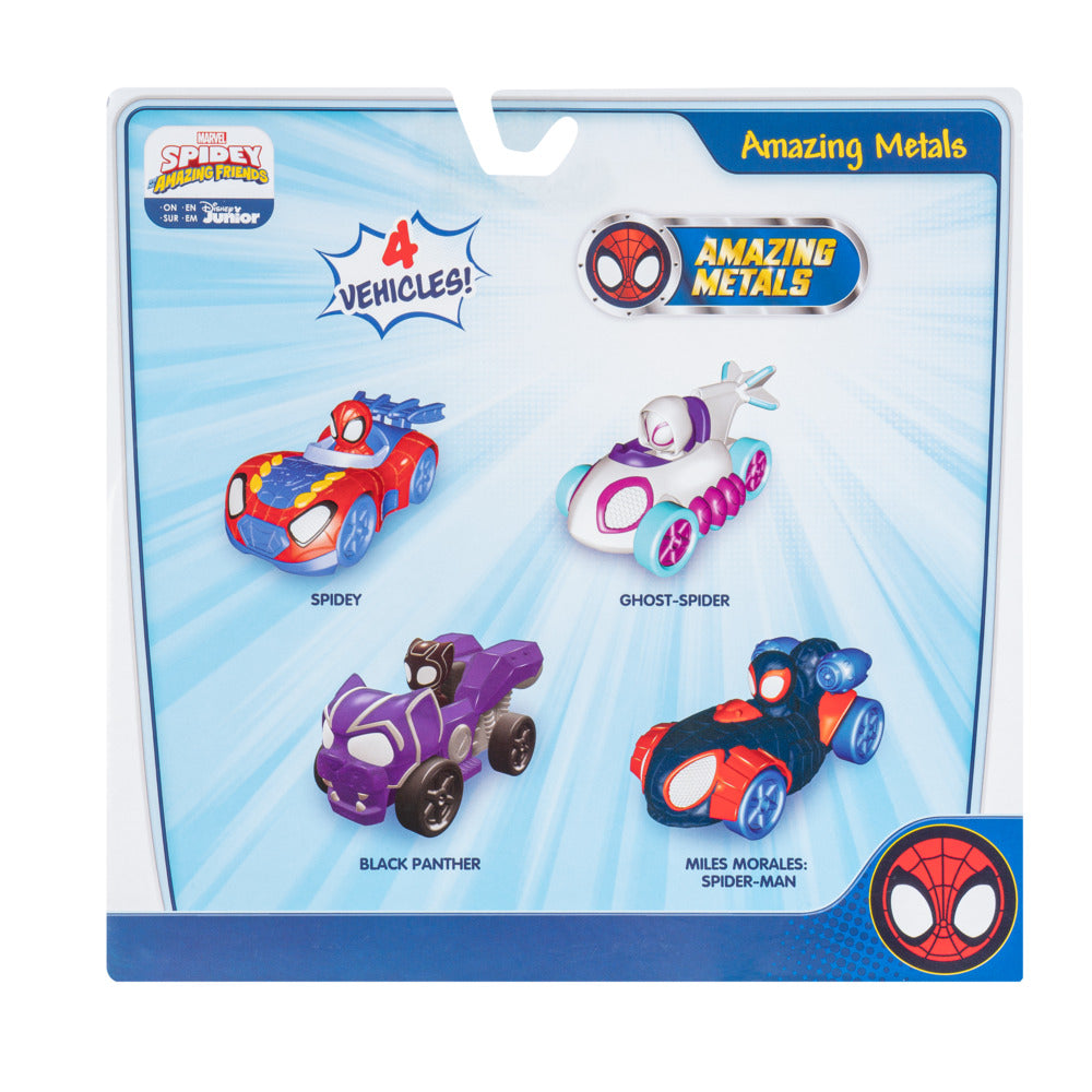 Spidey Amazing metals car 4-pak