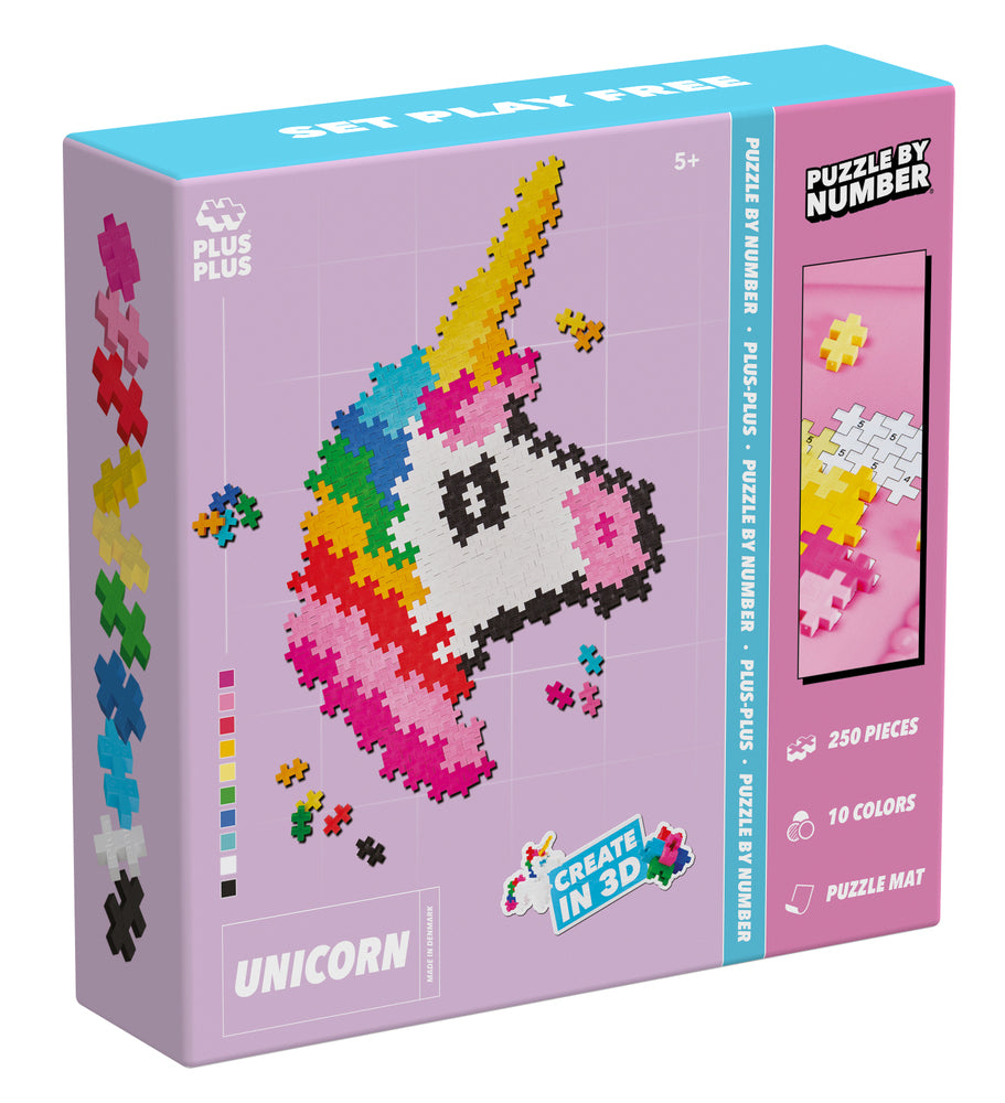Plus-Plus Puzzle By Number Unicorn 250pcs