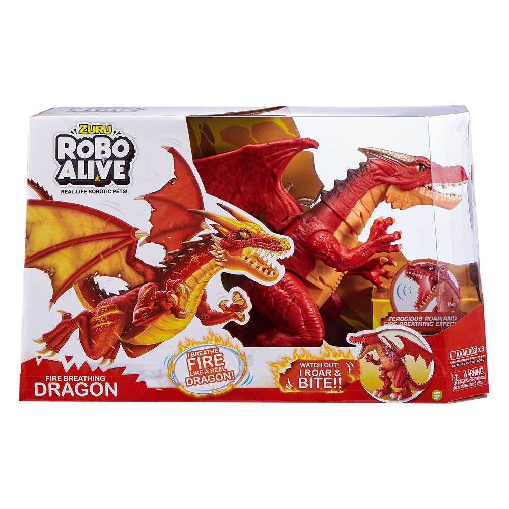Robo Alive Fire Breathing Roaring Dragon