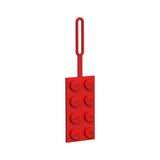 LEGO taskemærke, rød klods