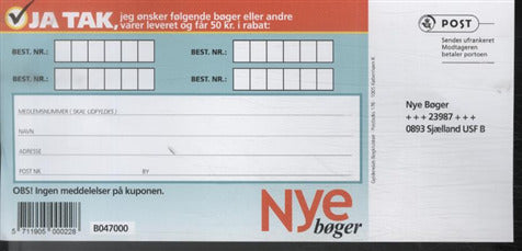 Værdicheck 50 kr. Nye Bøger