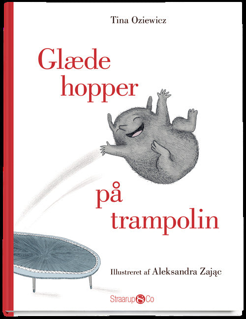 Glæde hopper på trampolin