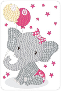 Diamond Art Elefant pige 10 x 15 cm