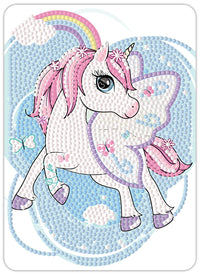 Diamond Art Enhjørning 13 x 18 cm