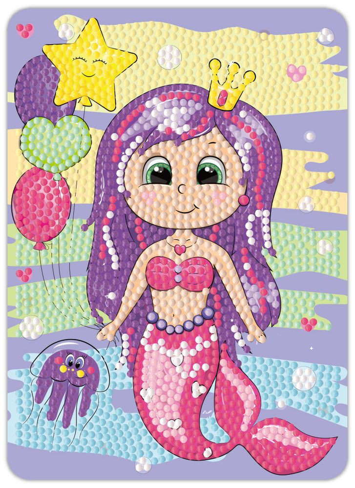 Diamond Art Havfrue 13 x 18 cm