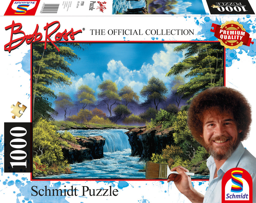 Puslespil Waterfall in the glade 1000 brikker