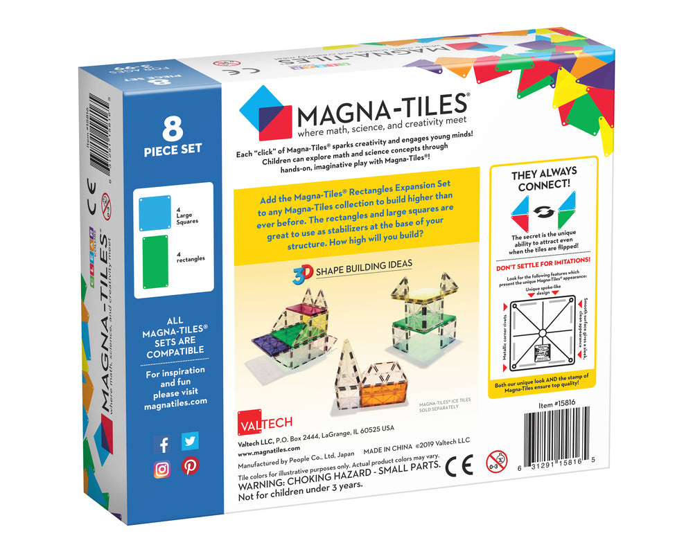 MAGNA-TILES Rectangles expansion sæt 8 stk